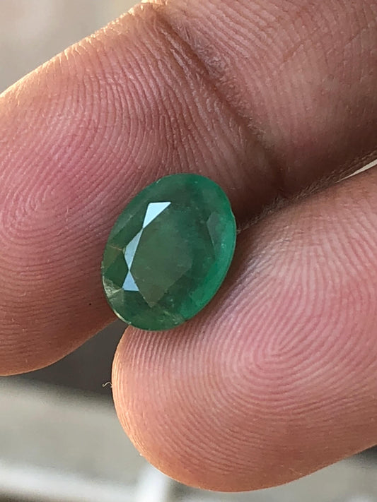3.88 Ct Natural Zambian Emerald Oval Cut