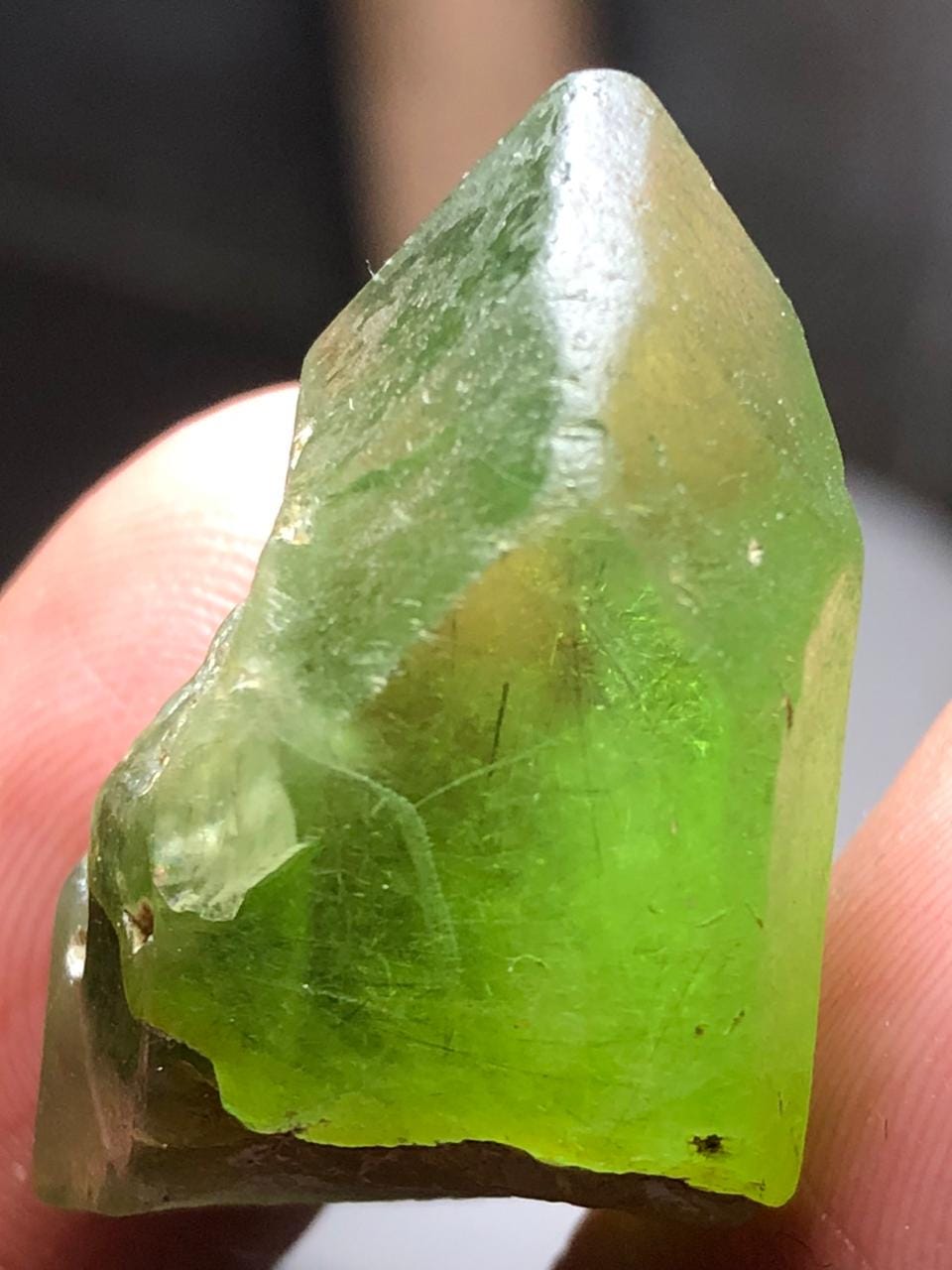 Natural Peridot Rutile Crystal Rough 54.800 Ct | Raw Green Peridot Specimen