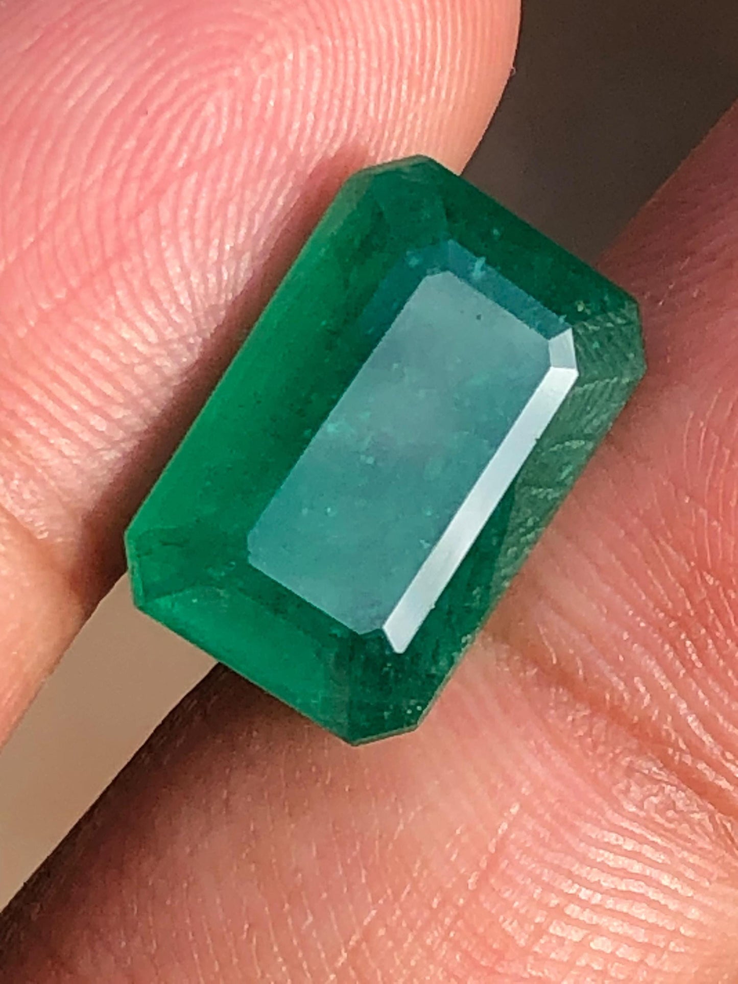 Natural Zambian Emerald 8.96 Ct Certified Emerald Cut Green Gemstone Loose Stone for Ring Pendant High Quality