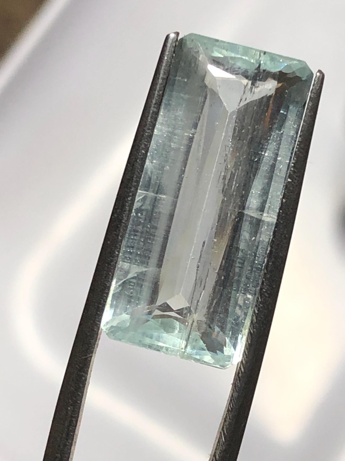 Natural Aquamarine Gemstone 8.68 Carat | Emerald Cut Blue Aquamarine | Loose March Birthstone | Jewelry Making Gem