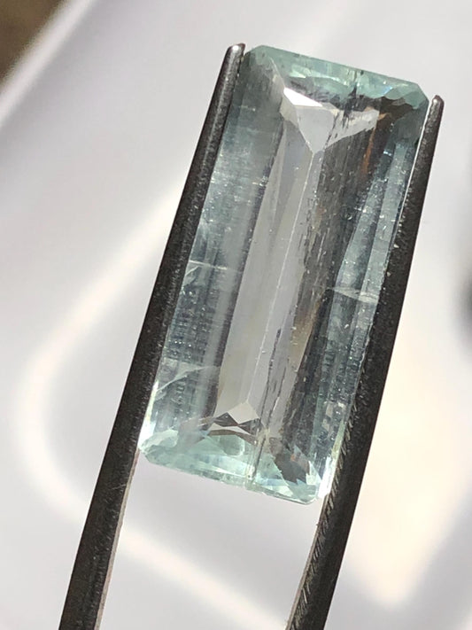 Natural Aquamarine Gemstone 8.68 Carat | Emerald Cut Blue Aquamarine | Loose March Birthstone | Jewelry Making Gem