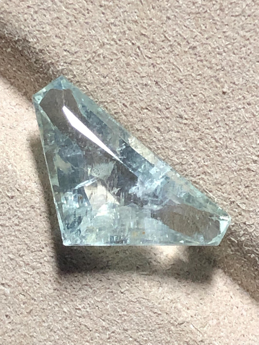Natural Aquamarine Gemstone 6.615 Ct | Light Blue Faceted Aquamarine | Loose Stone for Ring Pendant | March Birthstone