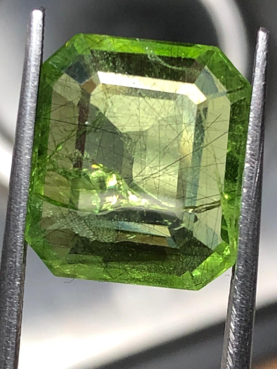 Natural Peridot 11.48 CT | Supat Valley Pakistan | Hand Cut Green Gemstone