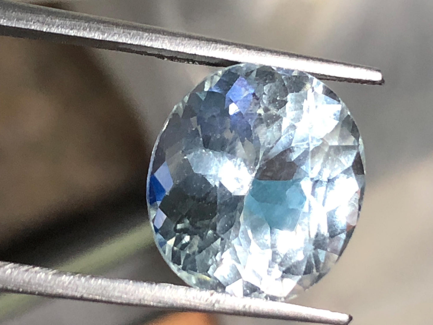 7.75 Ct Oval Aquamarine Gemstone | Sky Blue Beryl, Pakistan Mine