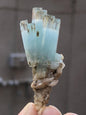 Natural Aquamarine Crystal Specimen 10.045g | Blue Beryl Mineral Cluster 48.3mm | Raw Aquamarine from Pakistan | Collector Gem Stone
