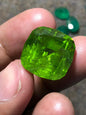35.355 Carat Natural Peridot Cushion Cut | Vivid Green Loose Gemstone
