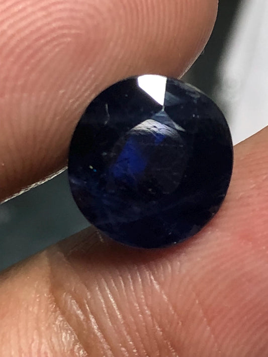 Untreated Afghanistan Blue Sapphire | 4.51 Carat Round Cut Gemstone