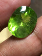 Natural Rutile Peridot 16.26 Ct Oval Cut – Rare Large Peridot from Supat Valley Pakistan