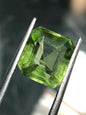Natural Bright Green Peridot Gemstone | 4.825 Ct Square Cushion Cut