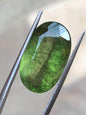 Natural Rutile Peridot 13.54 Carat | Oval Cut Green Gemstone