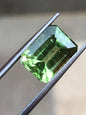 Natural Emerald Cut Rutile Peridot Gemstone | 7.10 Carat Pakistan Mine