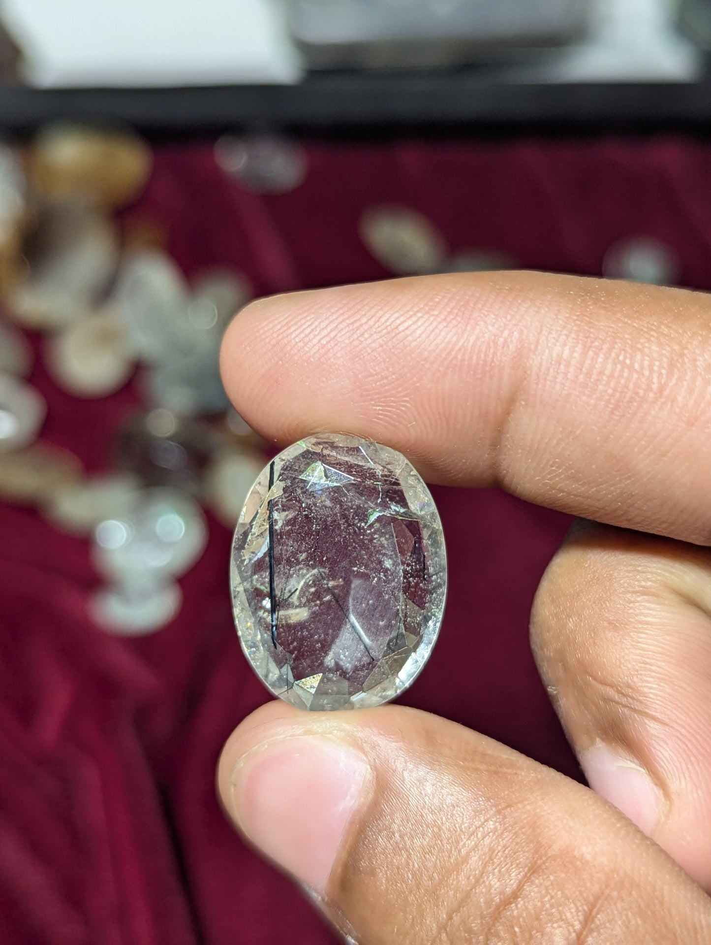 natural clear quartz gemstone