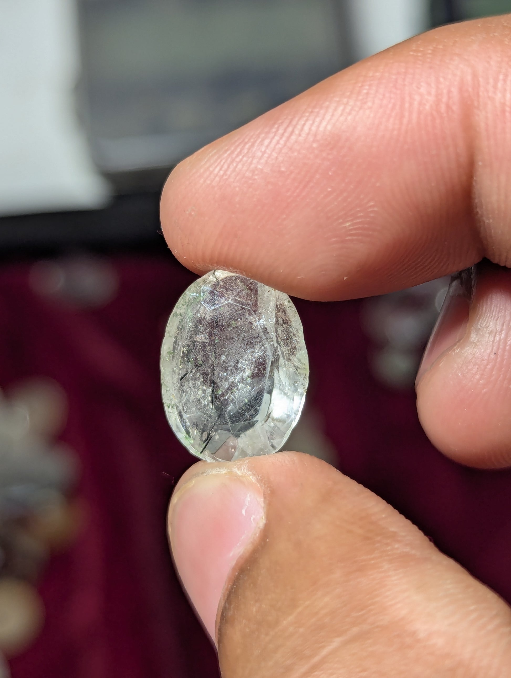 natural clear quartz gemstone