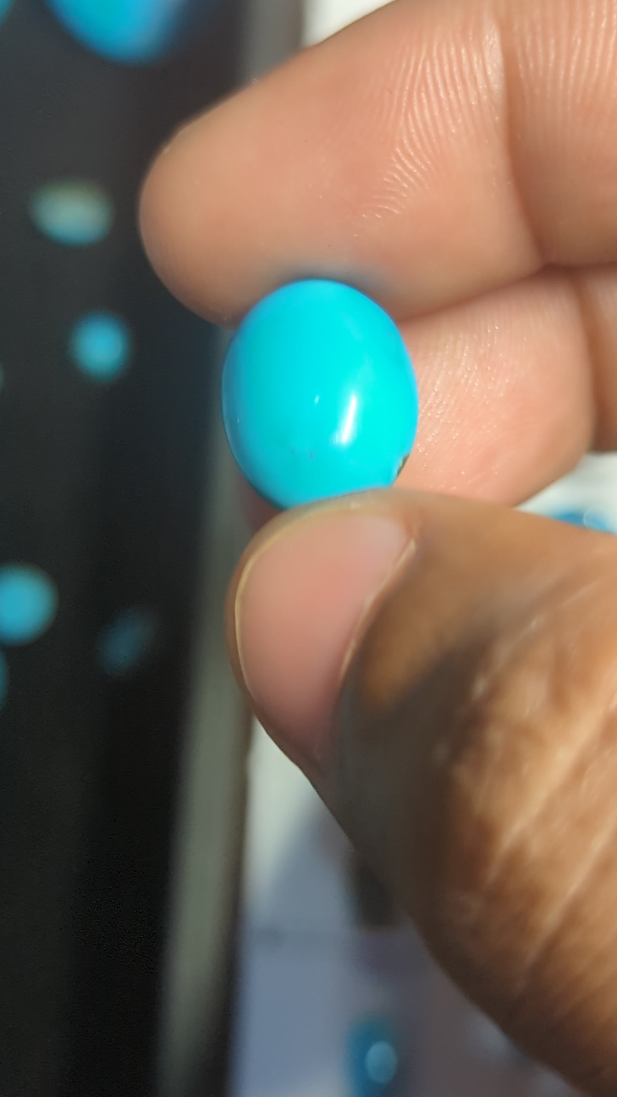 certified turquoise gemstone close up