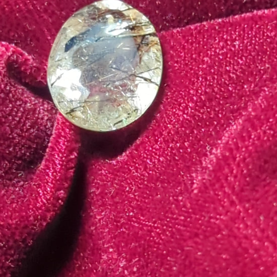 transparent quartz cabochon