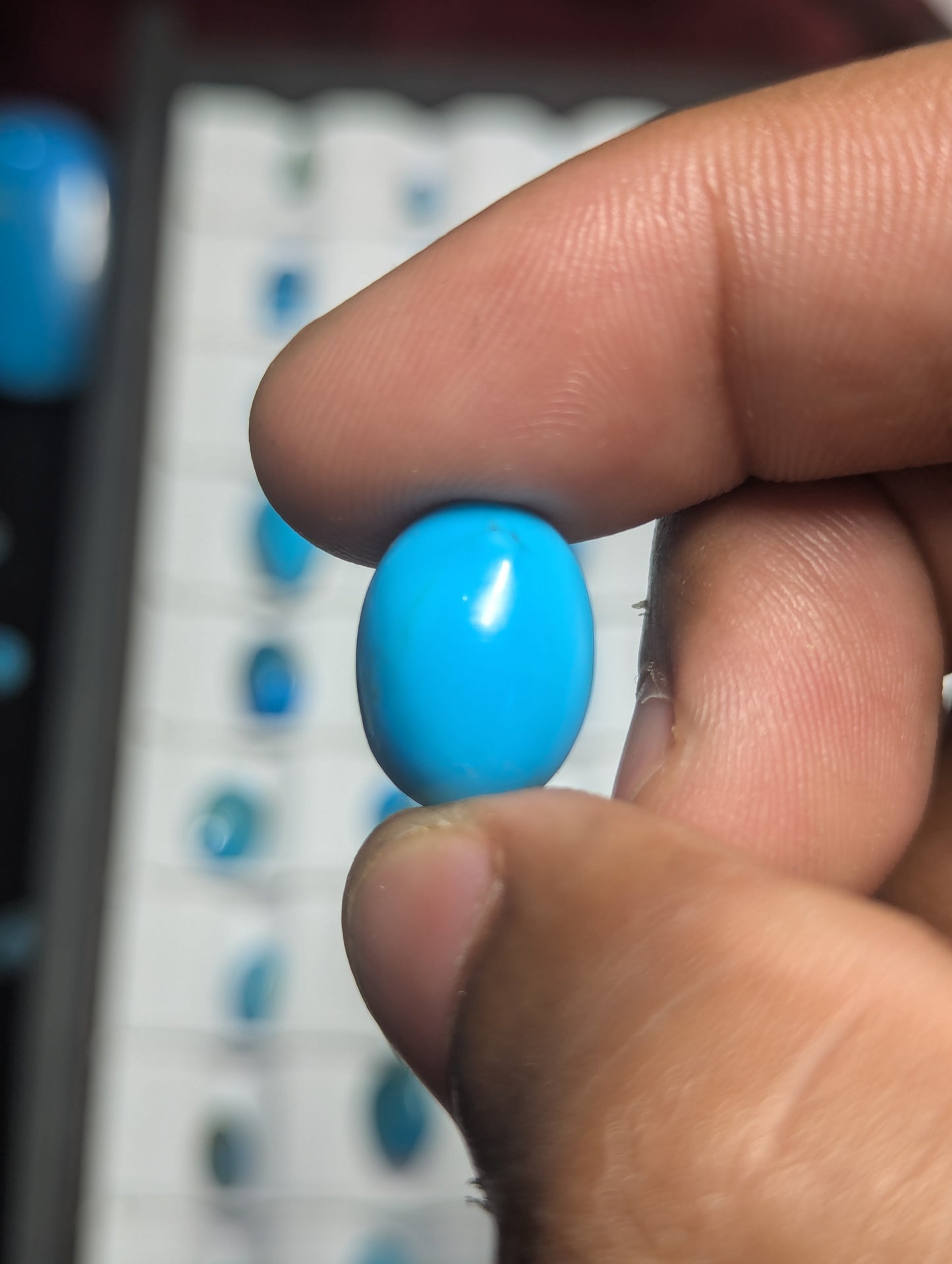 11 carat natural turquoise feroza stone