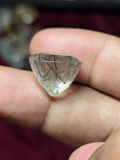 transparent quartz oval stone