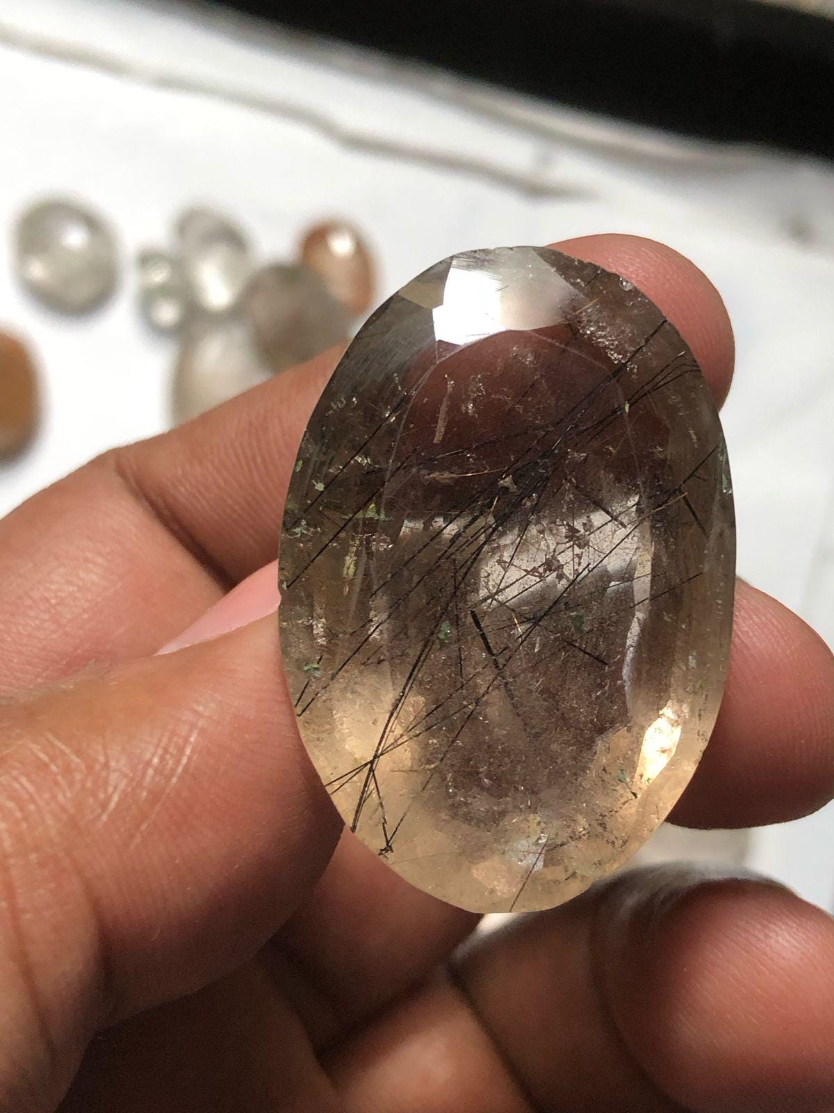 Rare rutile Quartz | 45x30mm Loose Gemstone - Image 2