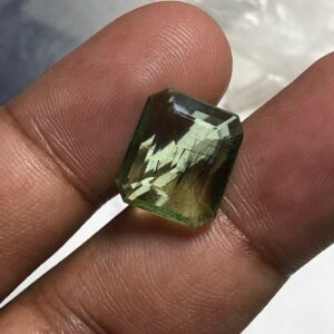 10.33 Carat Emerald Cut Natural Peridot Gemstone