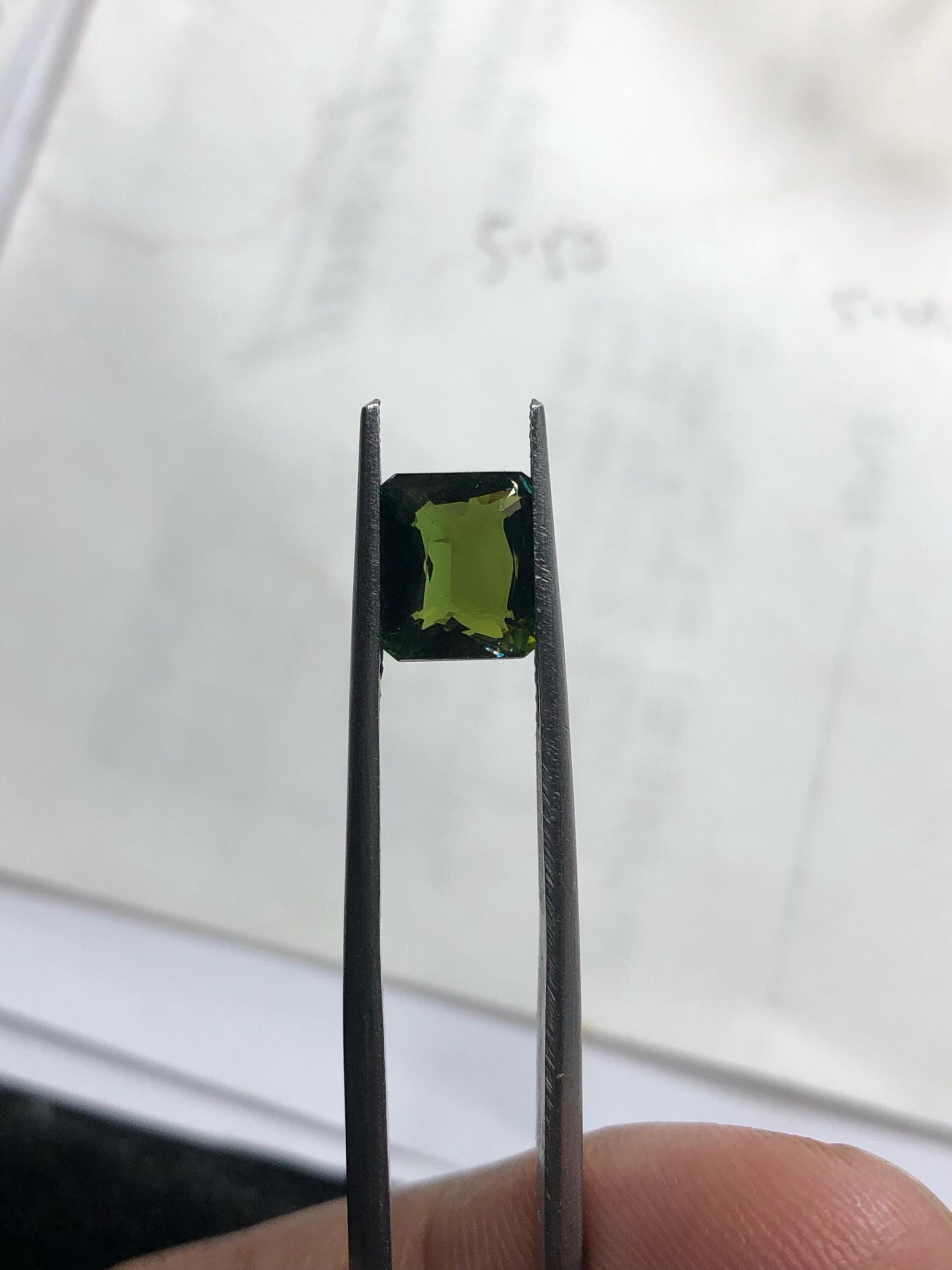 2.255 Carat Natural Green Tourmaline Gemstone | Square Cut Loose Tourmaline - Image 3