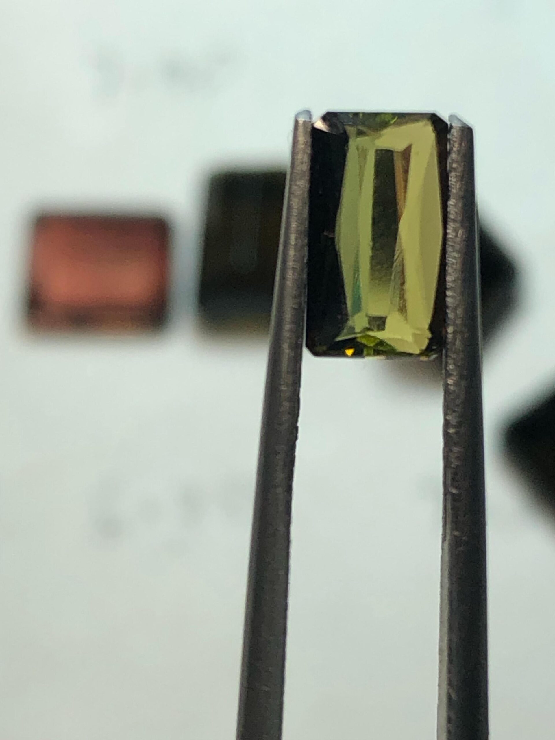 1.285 Carat Yellow-Green Tourmaline | Emerald Cut Natural Gemstone - Image 3