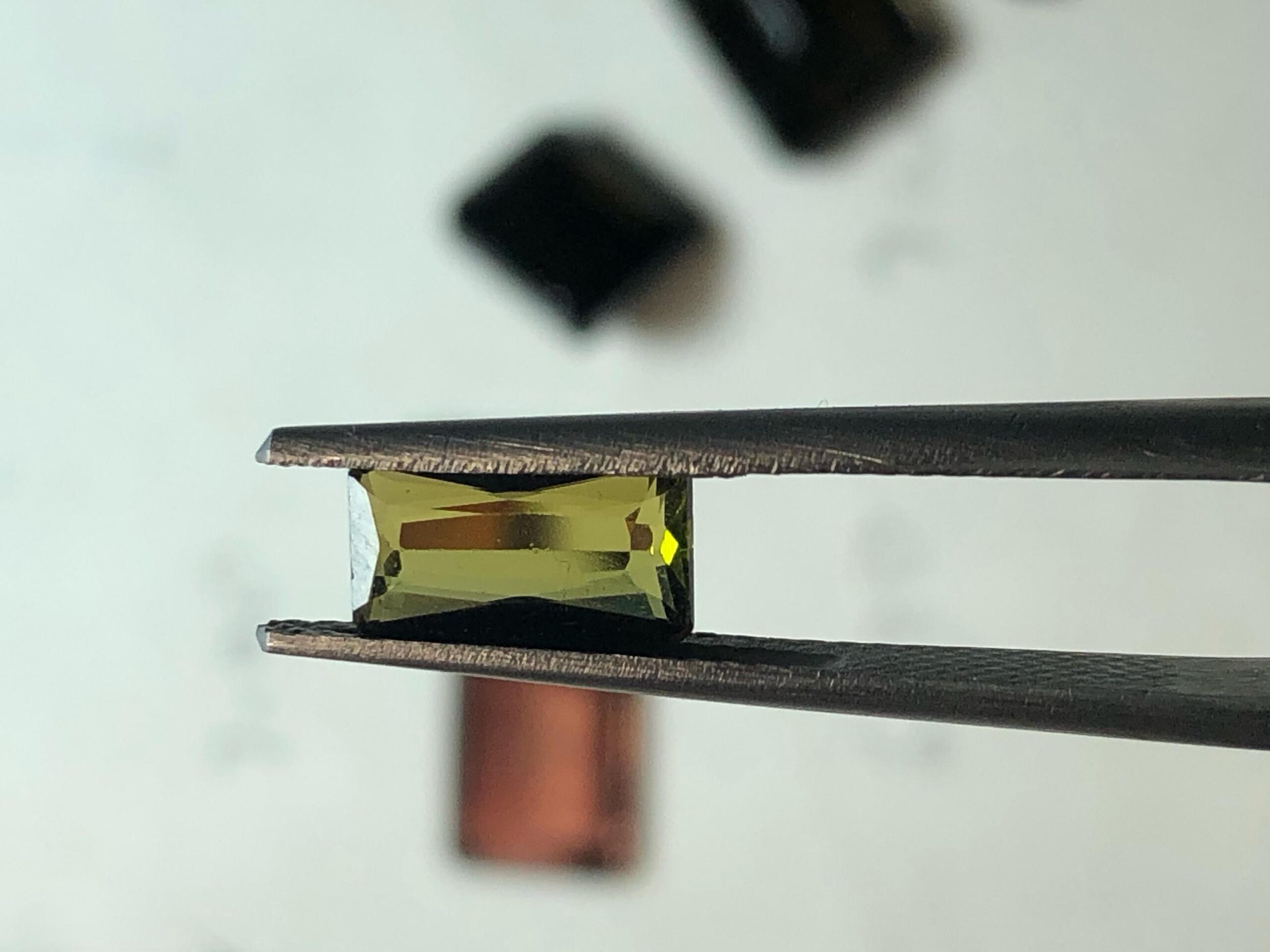 1.285 Carat Yellow-Green Tourmaline | Emerald Cut Natural Gemstone - Image 2
