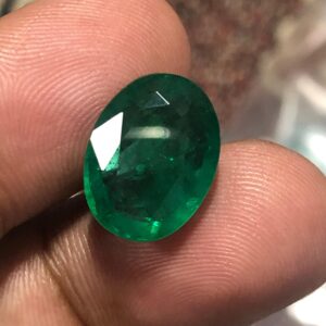 7.49 Carat Natural Zambian Emerald Oval Cut Loose Gemstone