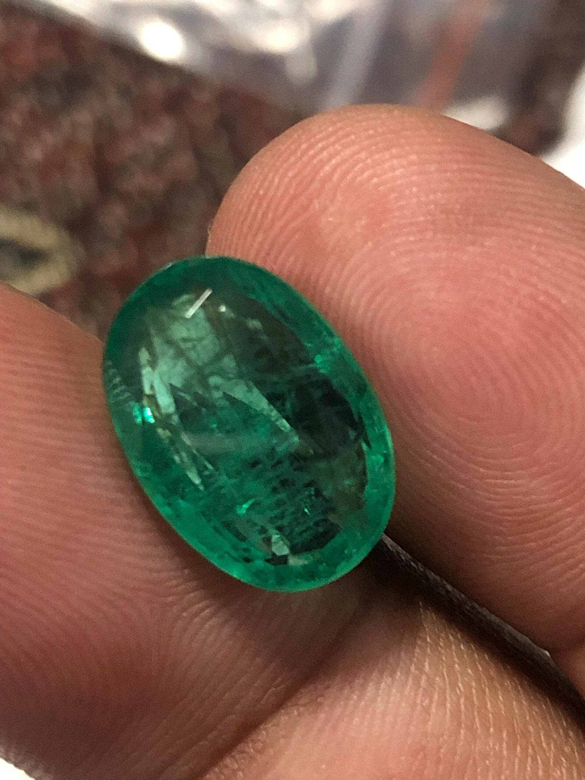6.15 Carat Natural Emerald Oval Loose Green Gemstone for Fine Jewelry | Zambian Origin - Image 4
