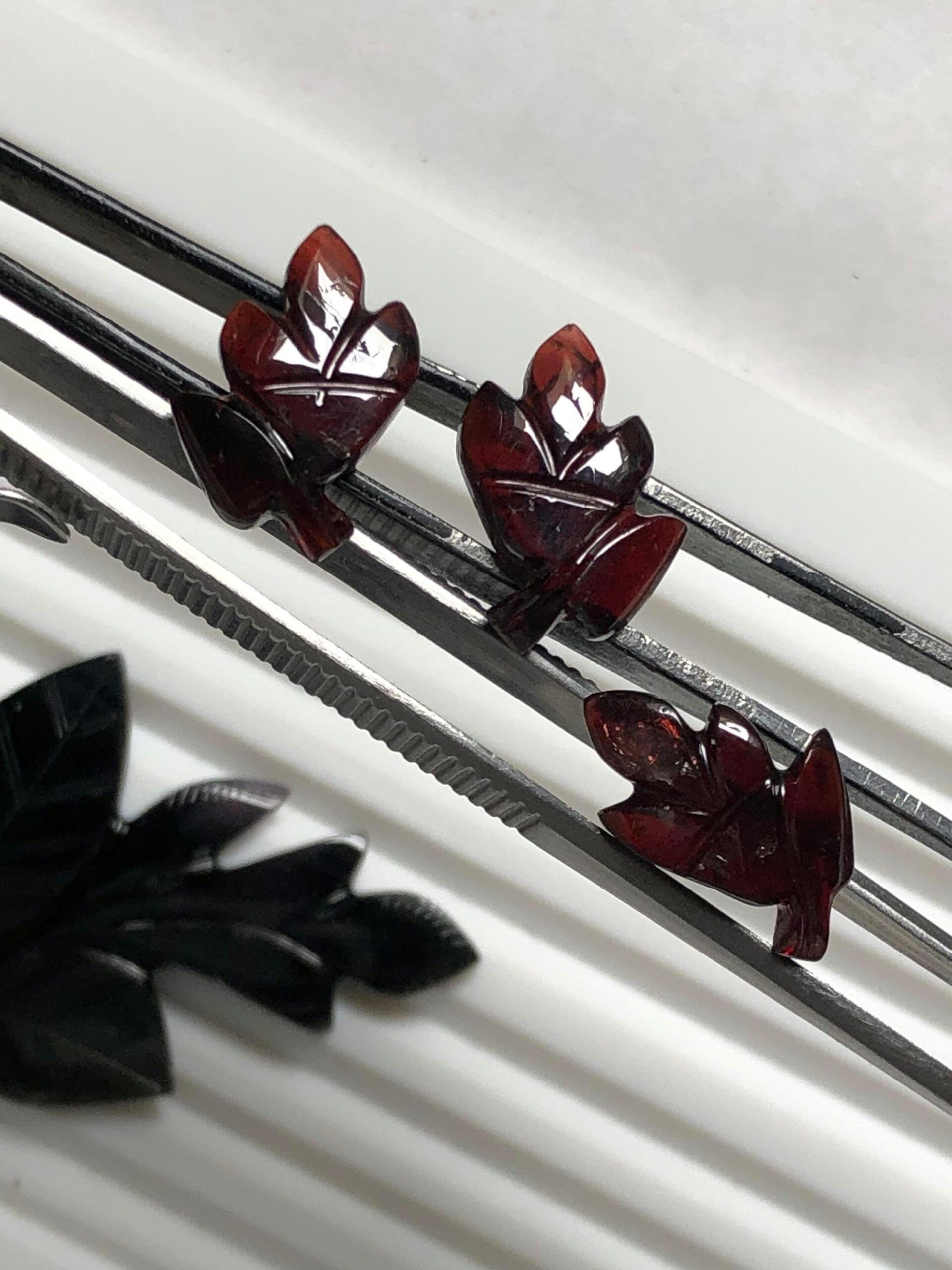 19.92 Carat Hand-Carved Red Tourmaline Leaves | Natural Tourmaline Gemstone | Pendant Cabochon - Image 2