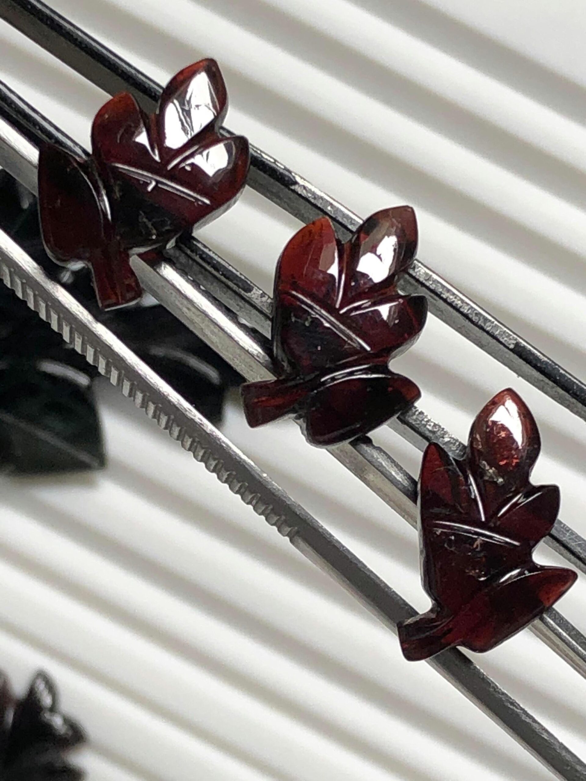 19.92 Carat Hand-Carved Red Tourmaline Leaves | Natural Tourmaline Gemstone | Pendant Cabochon - Image 5