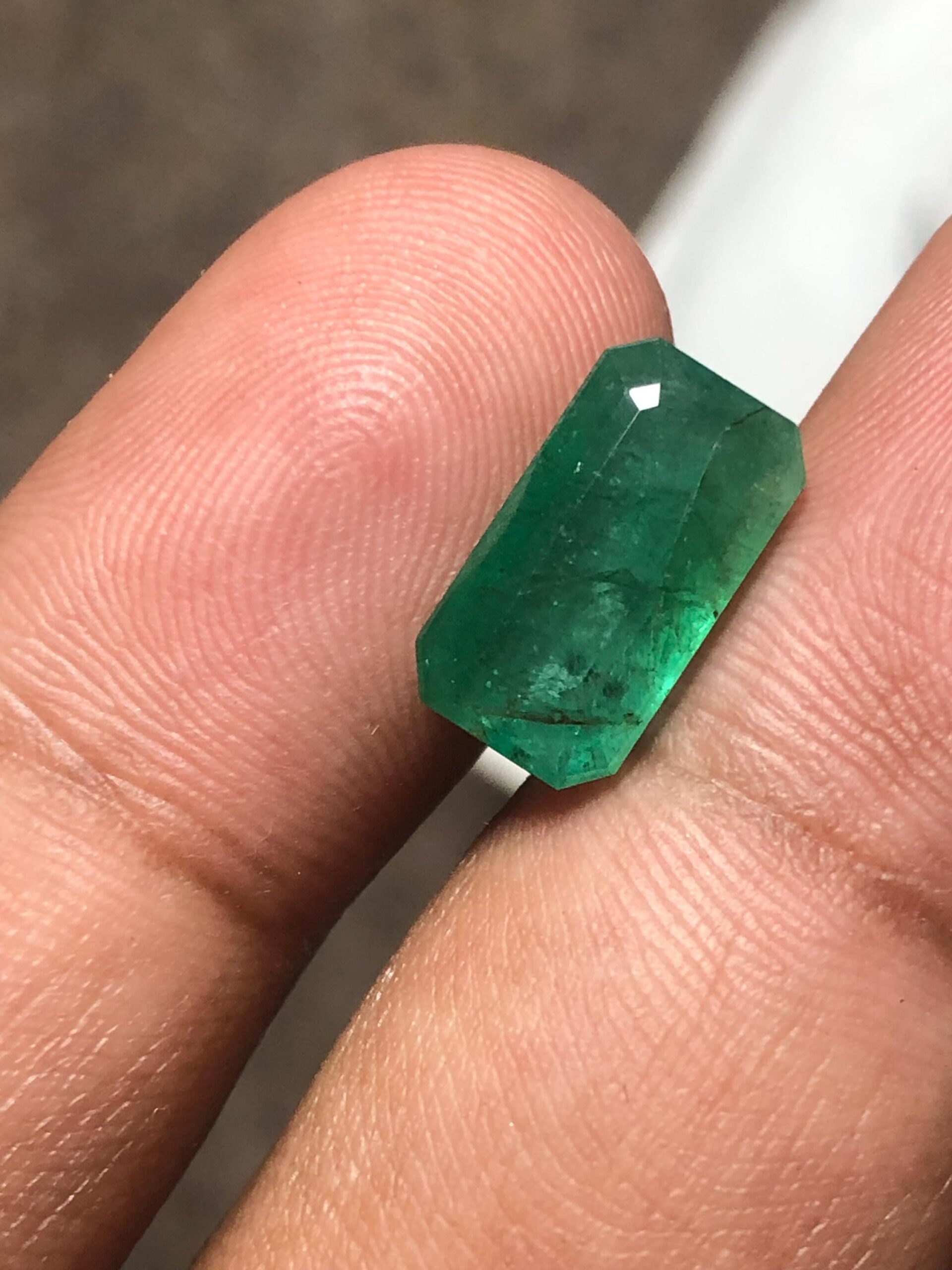 3.79 Carat Emerald | Natural Green Emerald Cut Gemstone