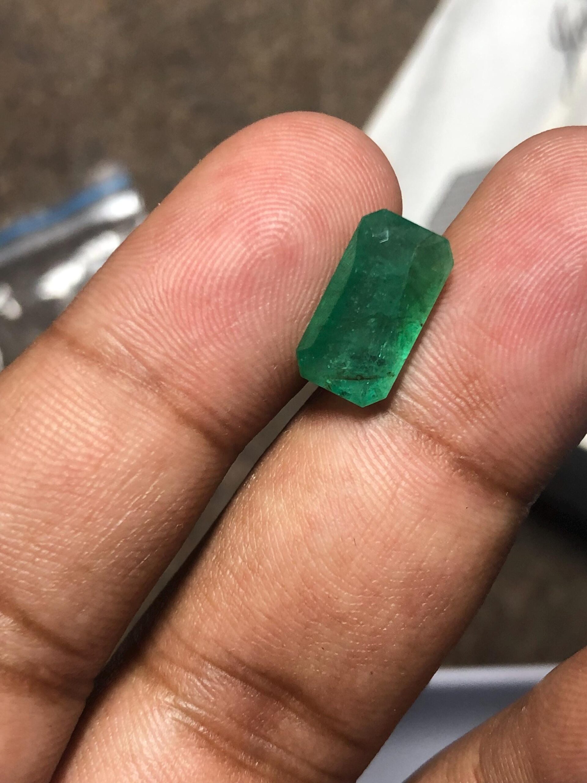 3.79 Carat Emerald | Natural Green Emerald Cut Gemstone - Image 6