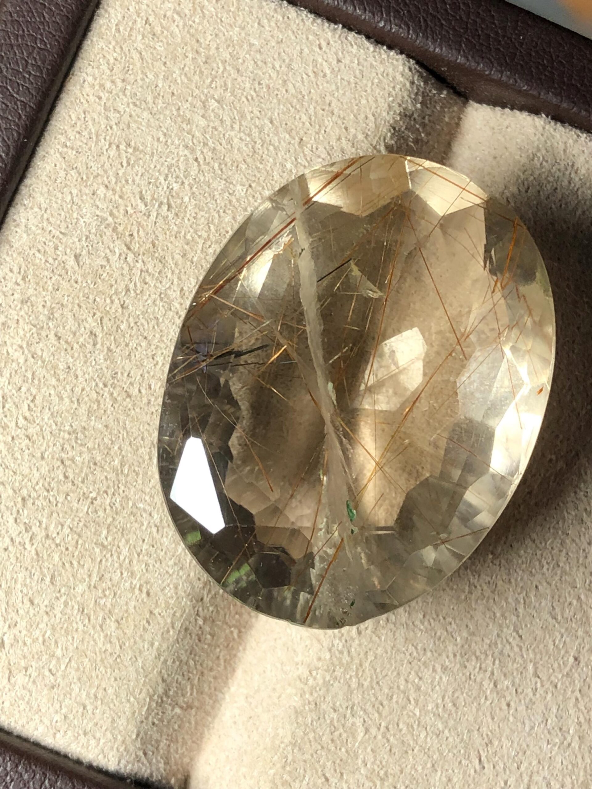 Natural Golden Rutilated Quartz Gemstone – 49.07 Ct | 30×22.8 mm | Premium Rutile Needles - Image 5