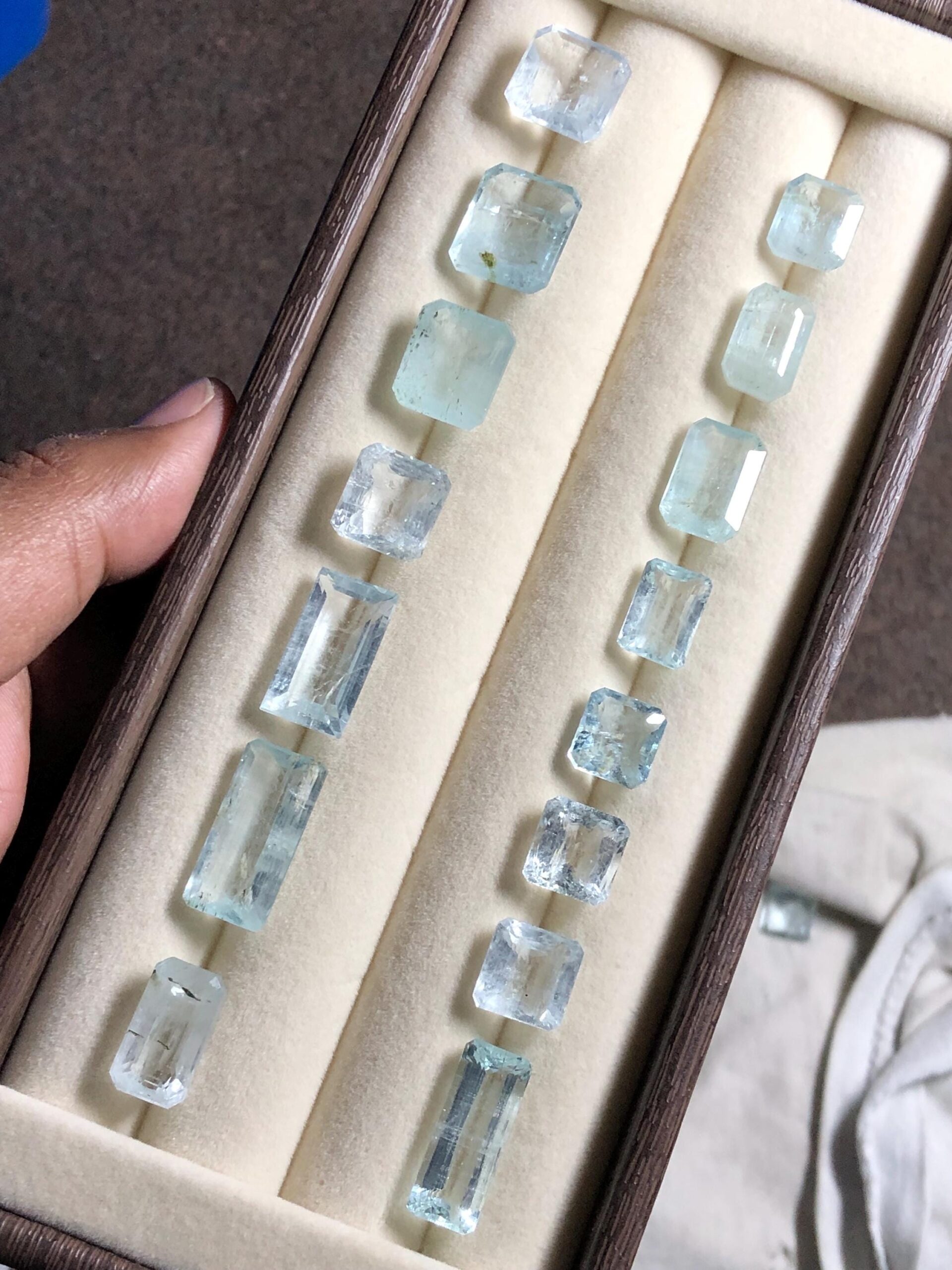 Large Emerald Cut Aquamarine Gemstone | Light Blue Jewelry Stone - Image 3