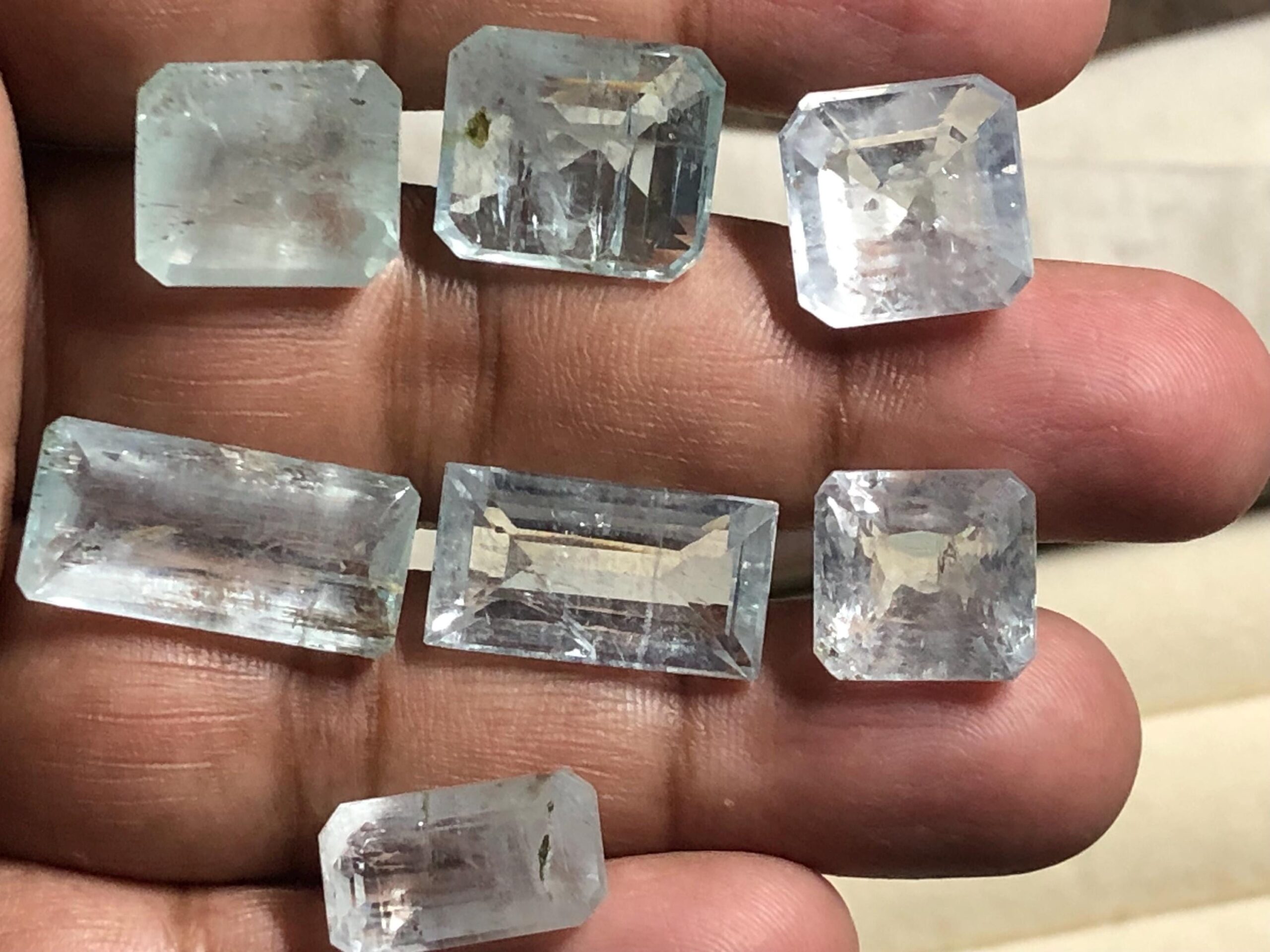 Large Emerald Cut Aquamarine Gemstone | Light Blue Jewelry Stone - Image 7