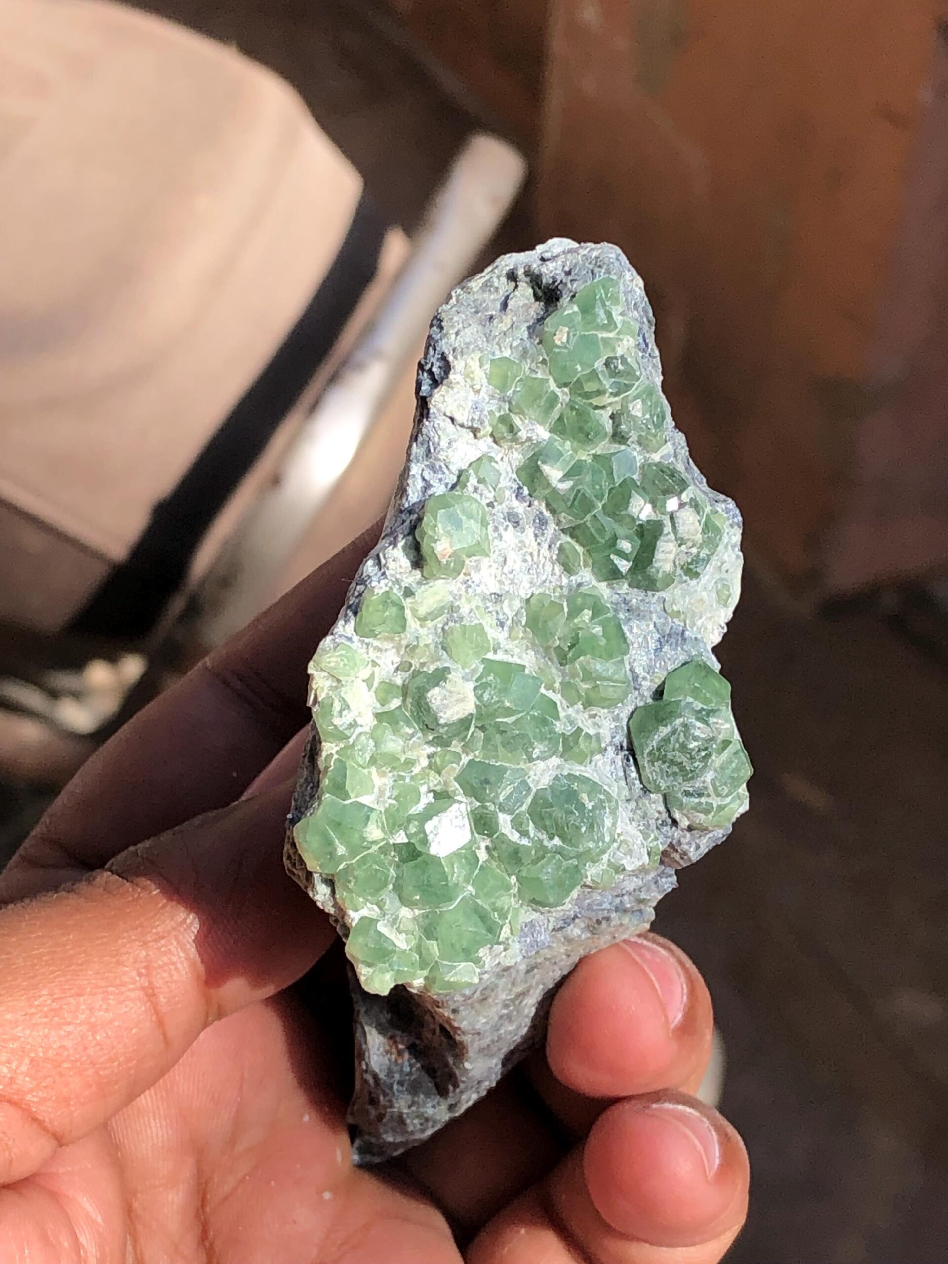 Raw Demantoid Garnet Crystal Cluster, Collector's Mineral Specimen - Image 10