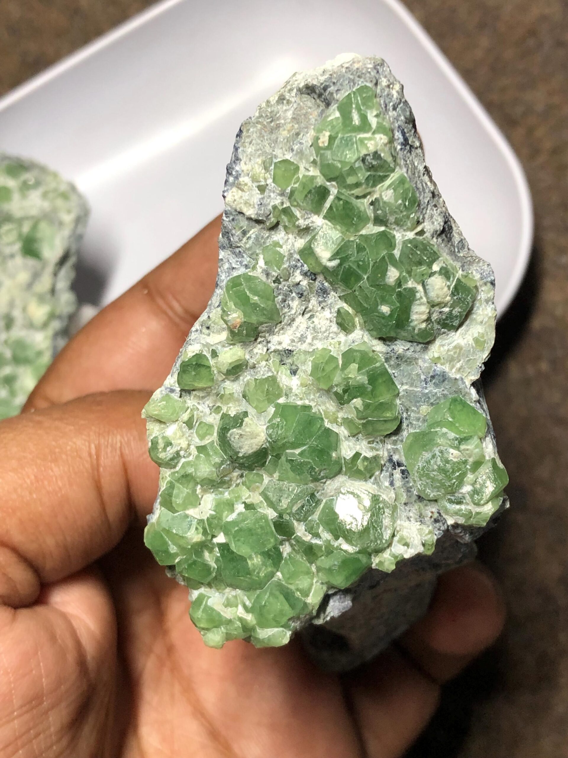 Raw Demantoid Garnet Crystal Cluster, Collector's Mineral Specimen - Image 2