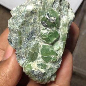 Green Demantoid Garnet Crystal in Matrix | Natural Garnet Specimen