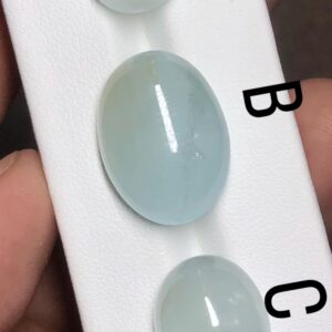 Natural Milky Aquamarine Cabochon – Soft Blue Polished Gemstone