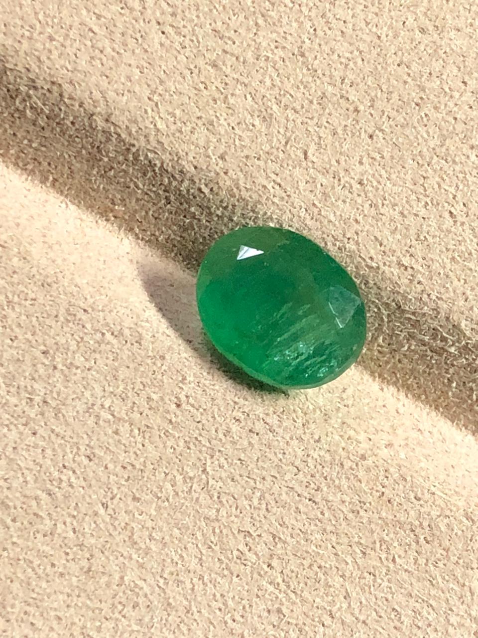 3.30 ct Natural Zambian Emerald – Loose Gemstone – Oval Cut – Green Emerald for Jewelry Making - Image 7