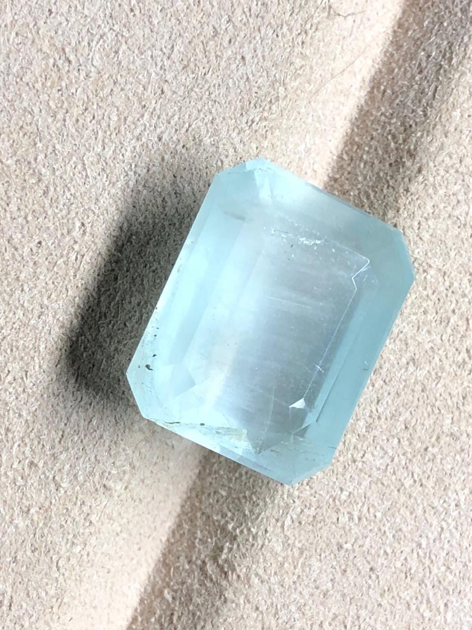 Milky Aquamarine Gemstone | 16.90 Carat Octagon, March Birthstone - Image 2
