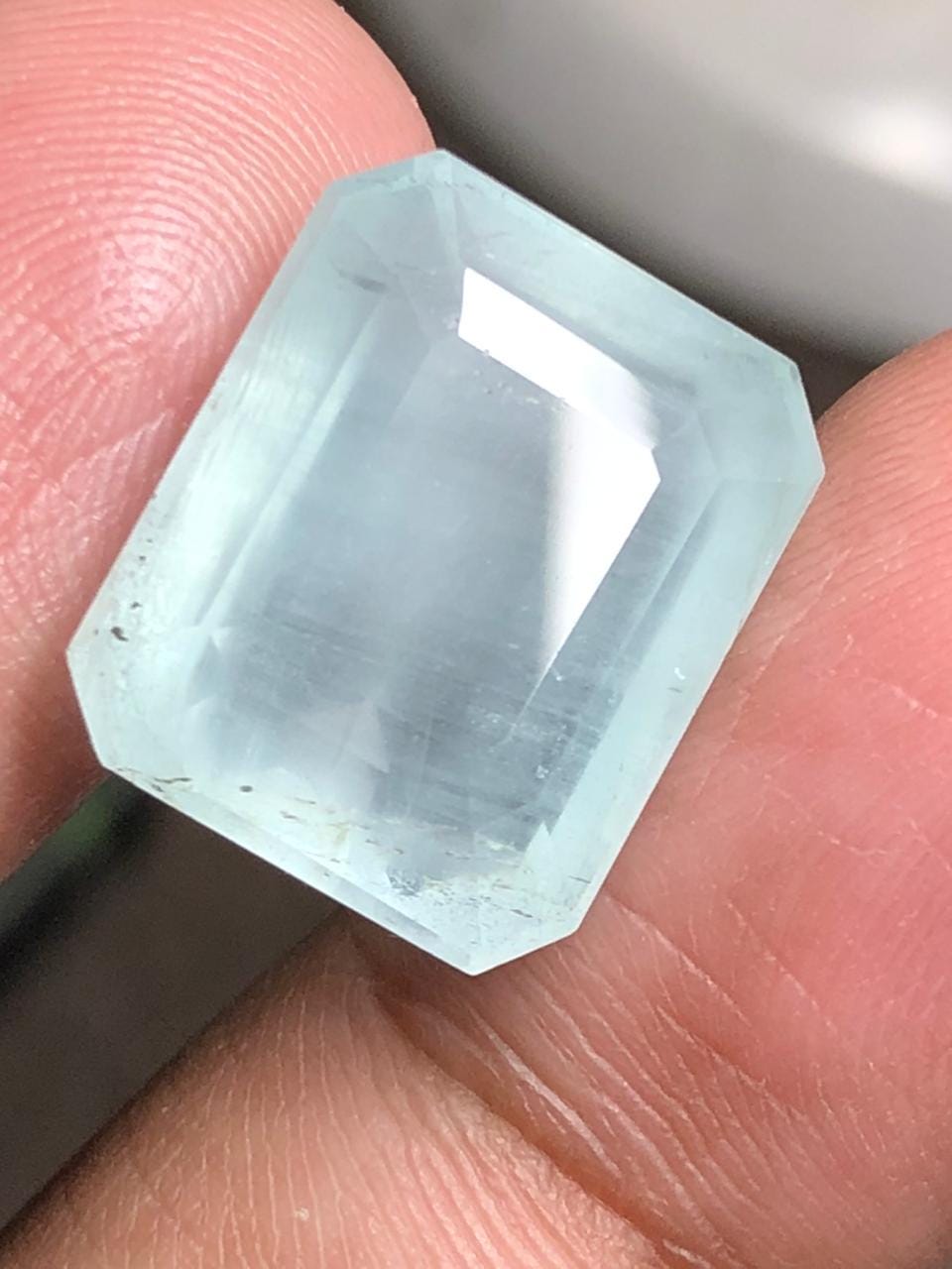 Milky Aquamarine Gemstone | 16.90 Carat Octagon, March Birthstone - Image 3