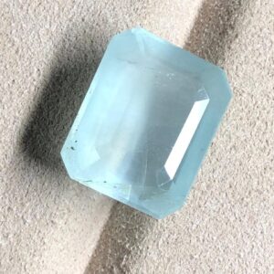 Milky Aquamarine Gemstone | 16.90 Carat Octagon, March Birthstone
