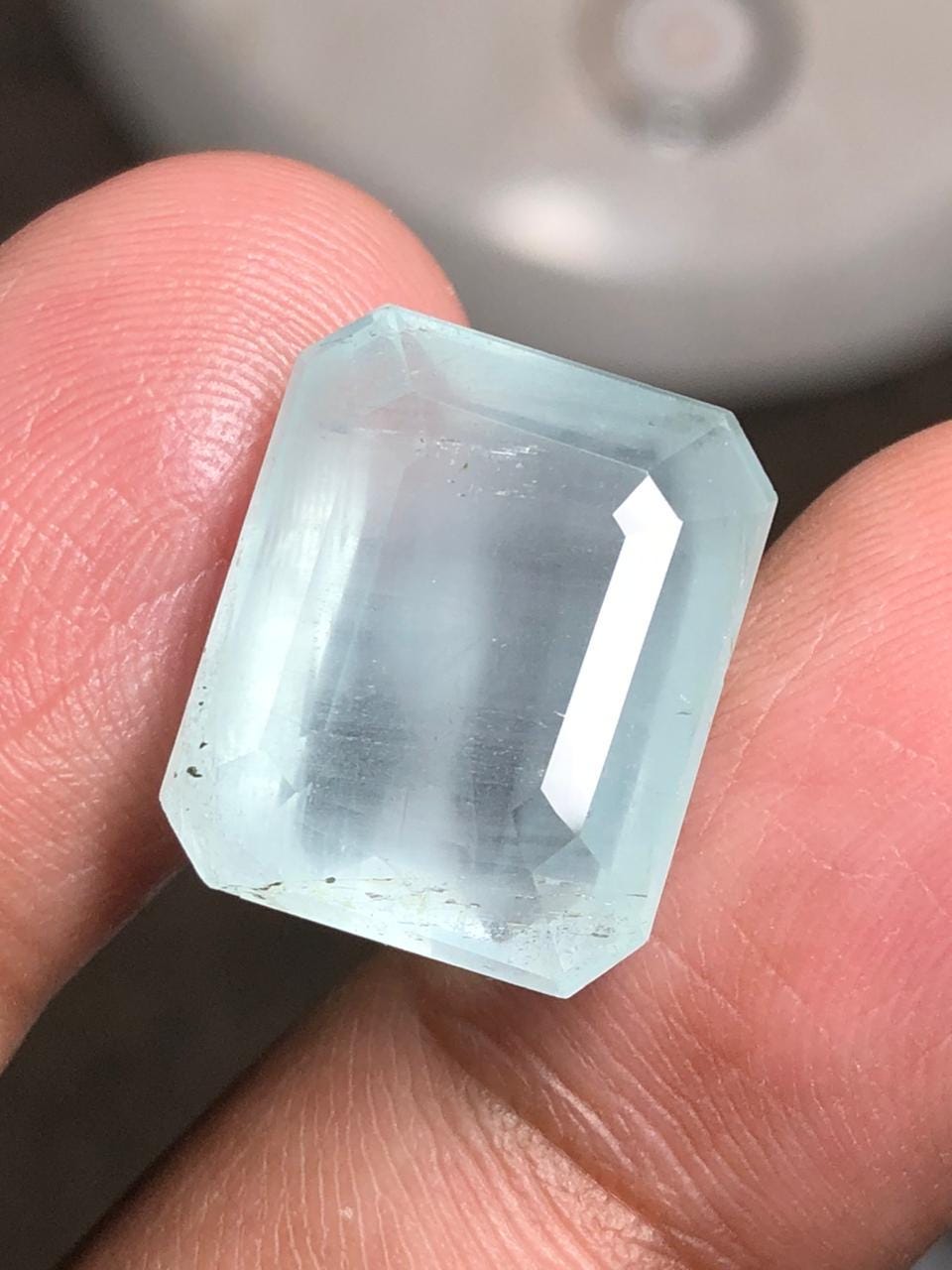 Milky Aquamarine Gemstone | 16.90 Carat Octagon, March Birthstone - Image 10