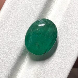 Zambian Emerald • 5.695 Carat Oval Cut Untreated Green Gemstone