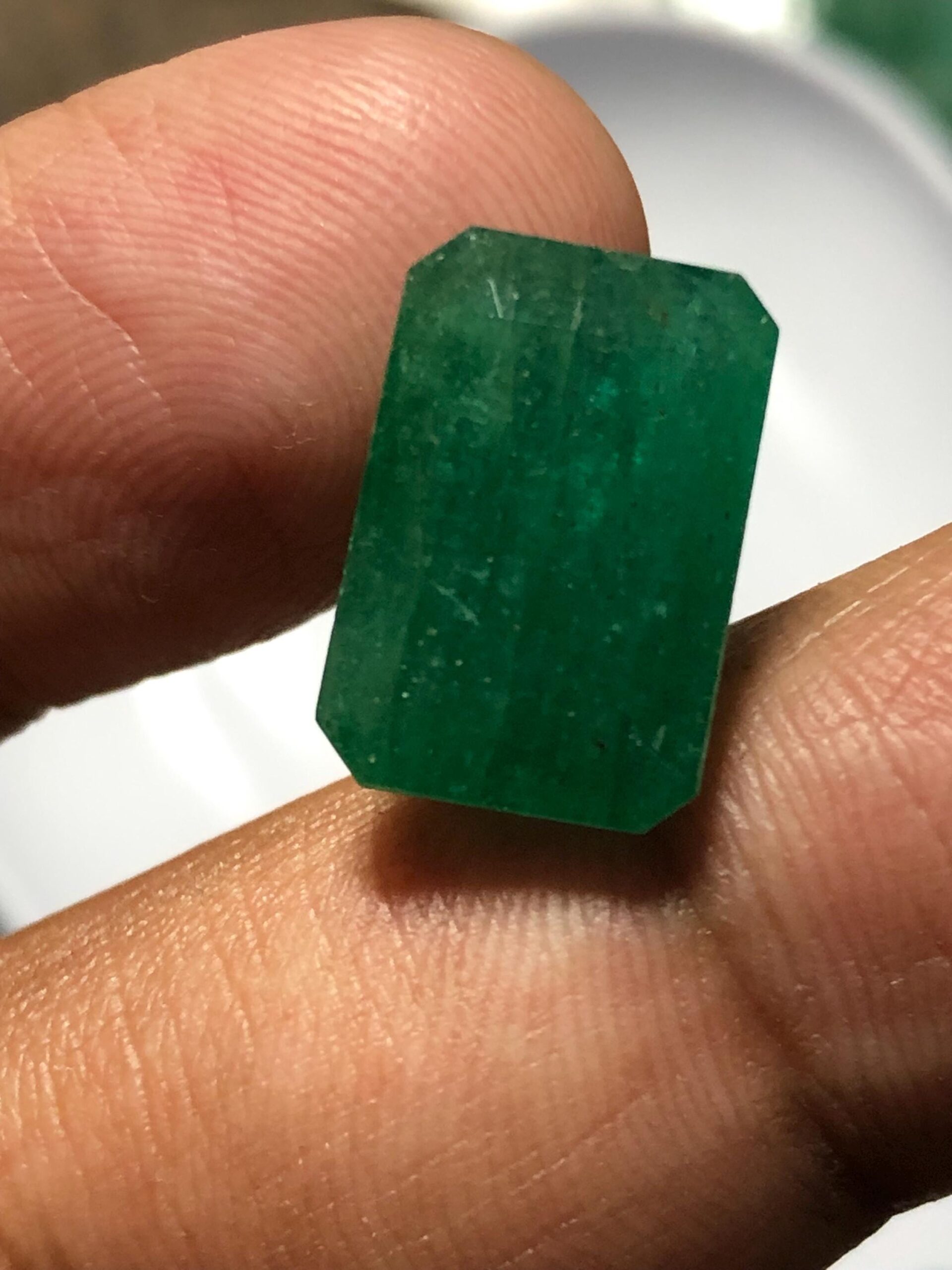 Natural Zambian Emerald 9.215 Carat | Deep Green Emerald Cut Loose Gemstone | Collector & Jewelry Stone - Image 5