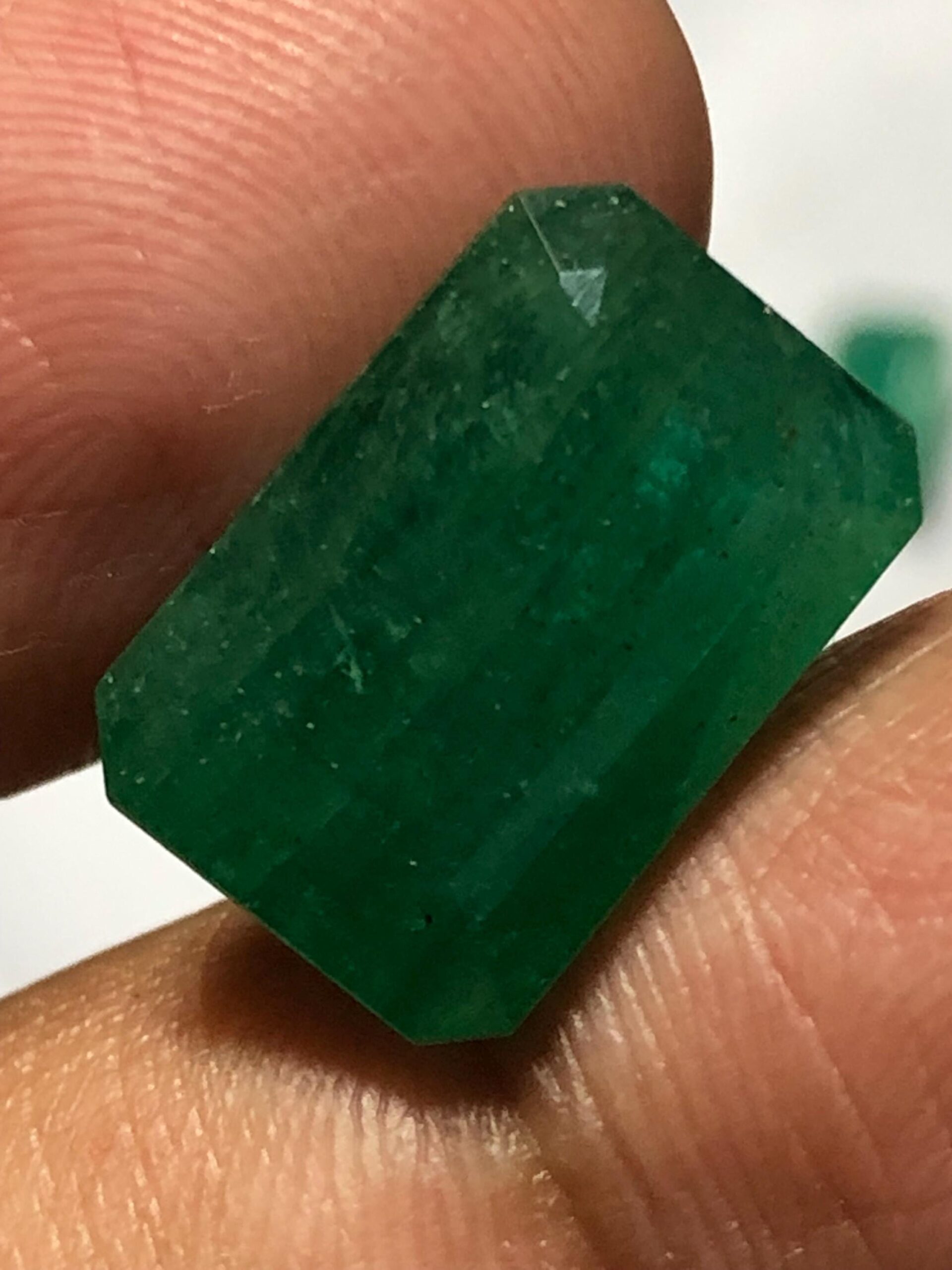 Natural Zambian Emerald 9.215 Carat | Deep Green Emerald Cut Loose Gemstone | Collector & Jewelry Stone - Image 3
