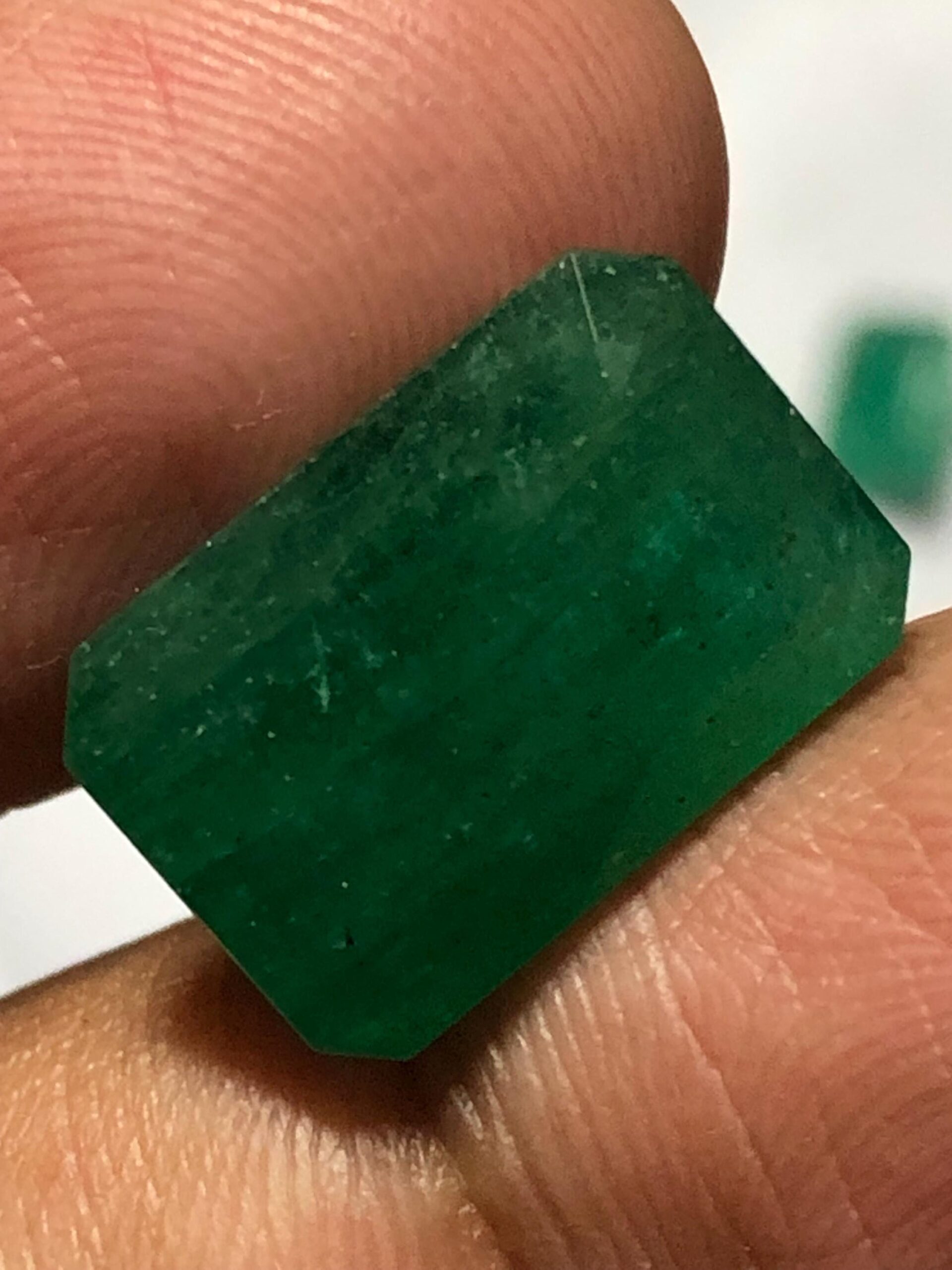 Natural Zambian Emerald 9.215 Carat | Deep Green Emerald Cut Loose Gemstone | Collector & Jewelry Stone - Image 6