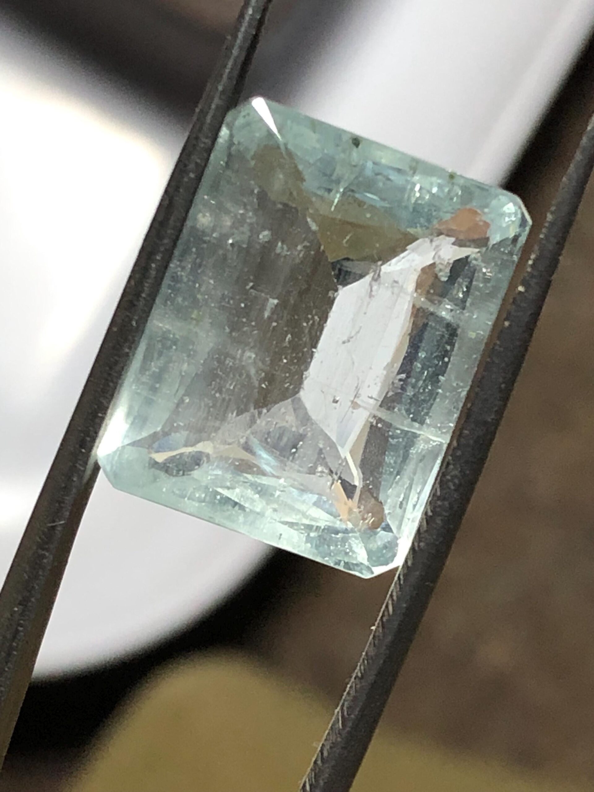 Natural Aquamarine 9.695 Carat | Sky Blue Emerald Cut Loose Gemstone | March Birthstone Jewelry Stone - Image 4