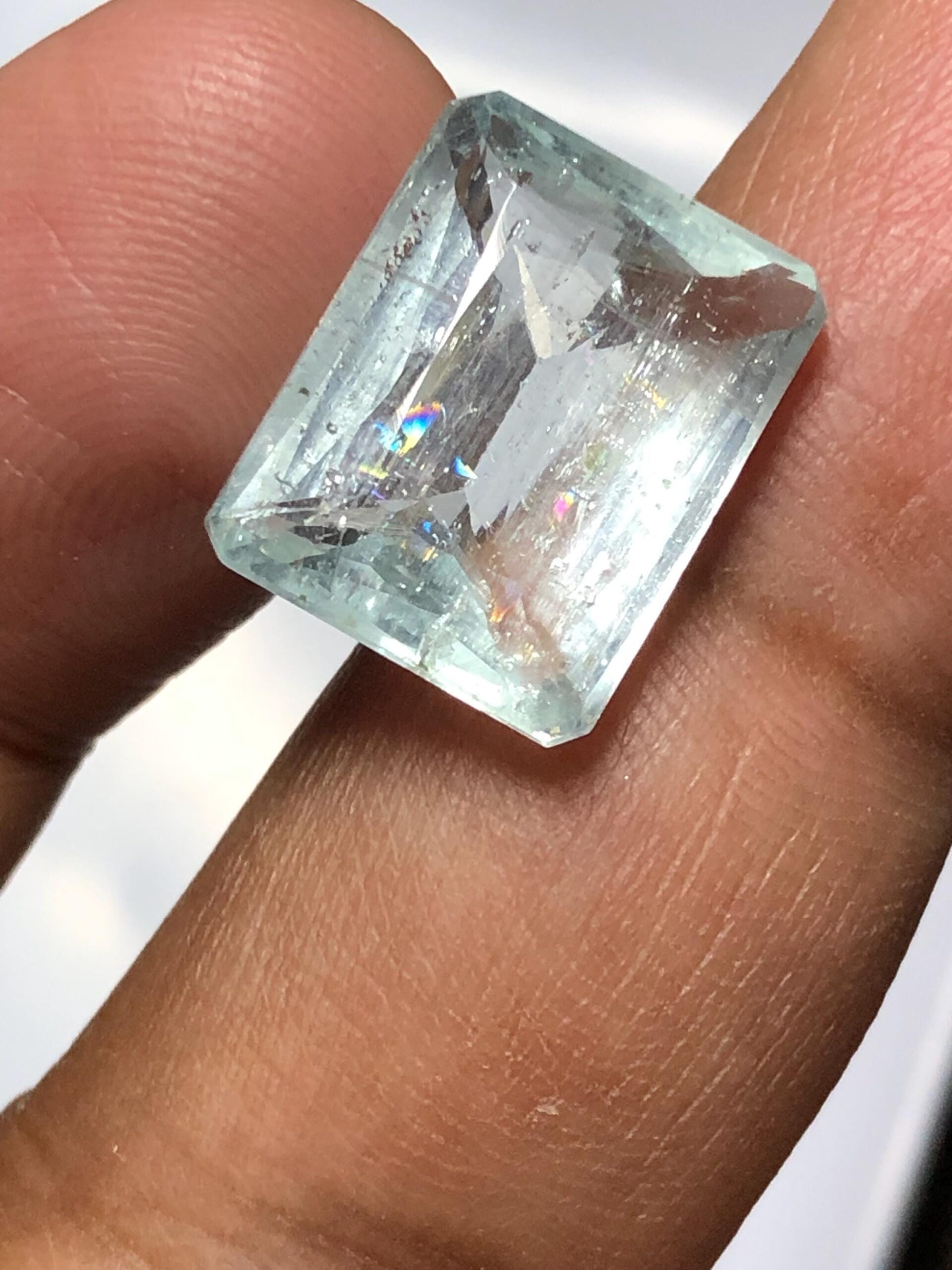 Natural Aquamarine 9.695 Carat | Sky Blue Emerald Cut Loose Gemstone | March Birthstone Jewelry Stone - Image 7